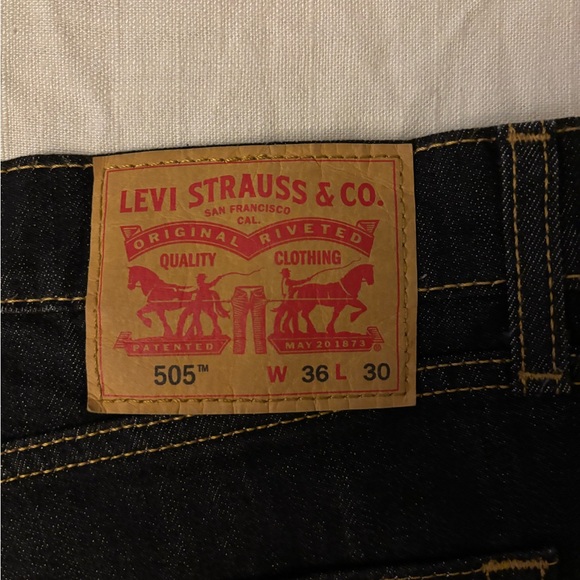 Levi's Men's 505 Straight Stretch Jeans 36x30 - Picture 3 of 4